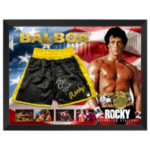 Sylvester Stallone - Signed & Framed Rocky II Boxing Trunks (ASI)