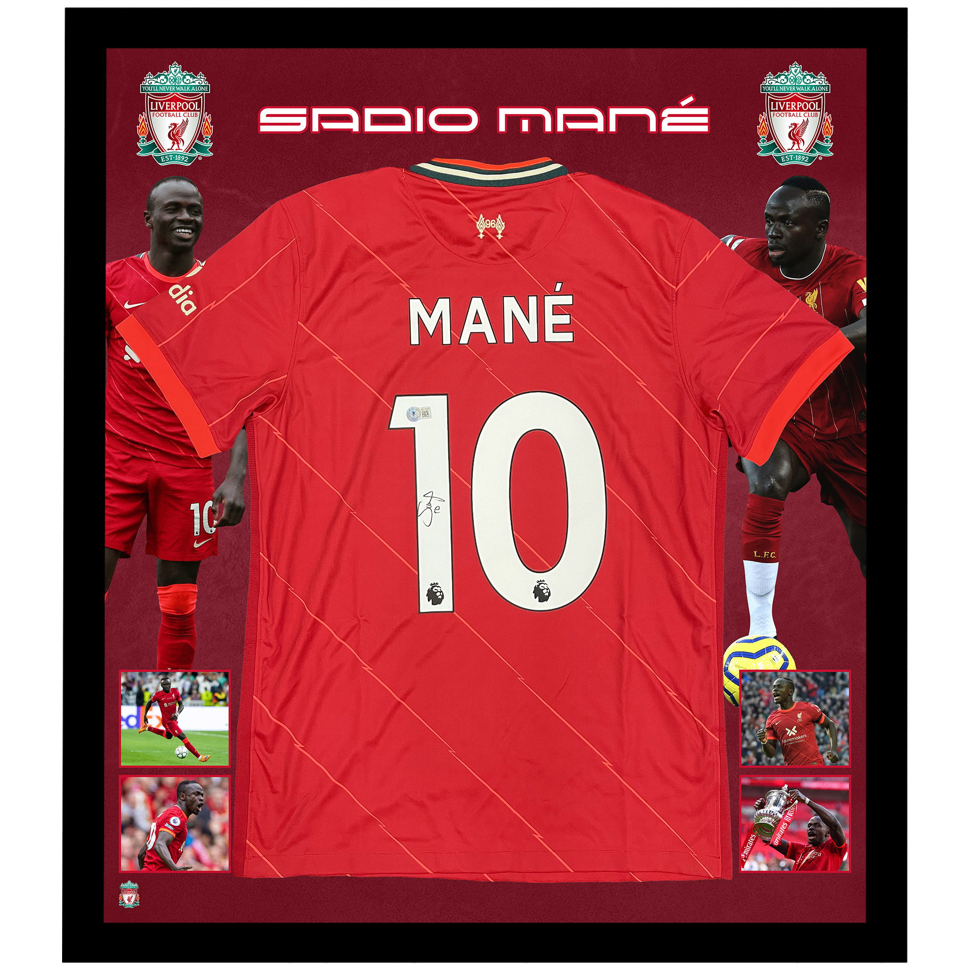 Soccer – Sadio Mane Signed & Framed Liverpool Jersey (Beckett H...