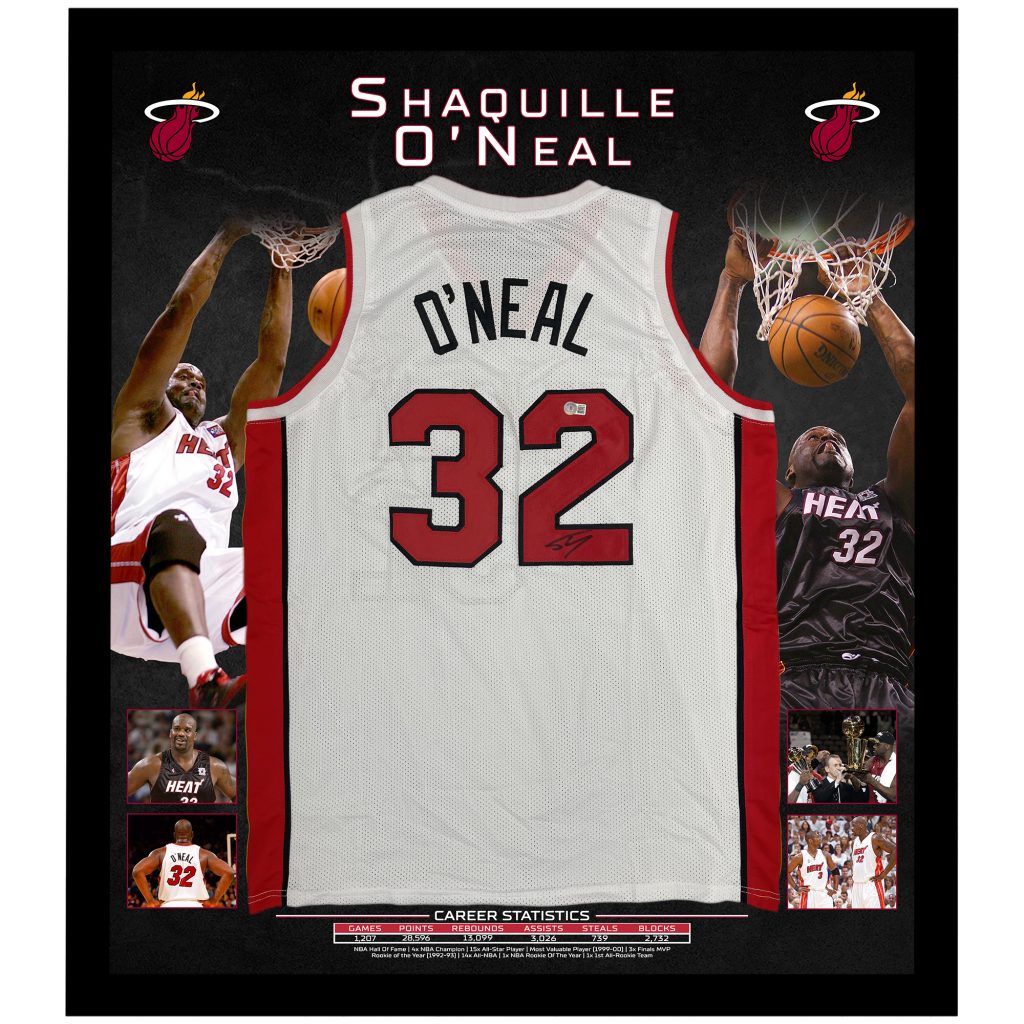 Shaquille O'Neal Authographed Heat Basketball Jersey w/ COA – The Traders  Australia