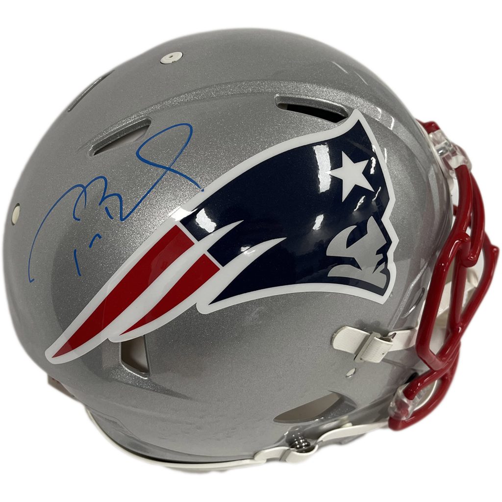 2001 New England Patriots Team Signed Helmet Tom Brady First Super