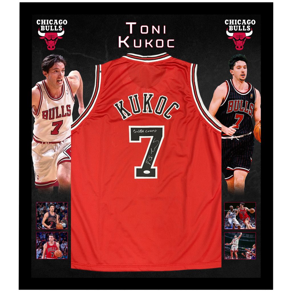 Bleachers Sports Music & Framing — Toni Kukoc Authentic Signed Chicago  Bulls Jersey - Beckett Authentication Services BAS COA Framed