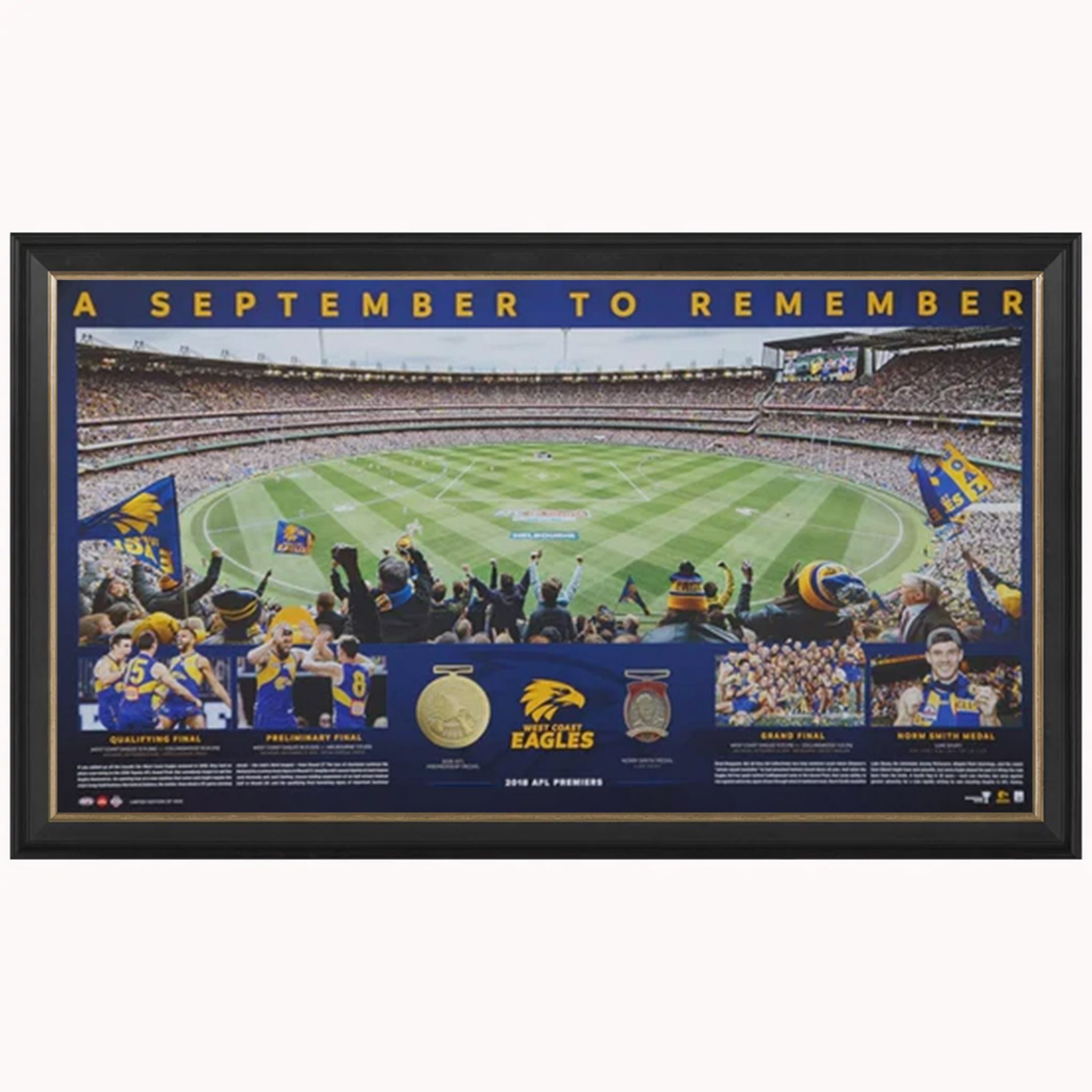 West Coast Eagles - 2018 Premiers "A September To Remember" Framed ...