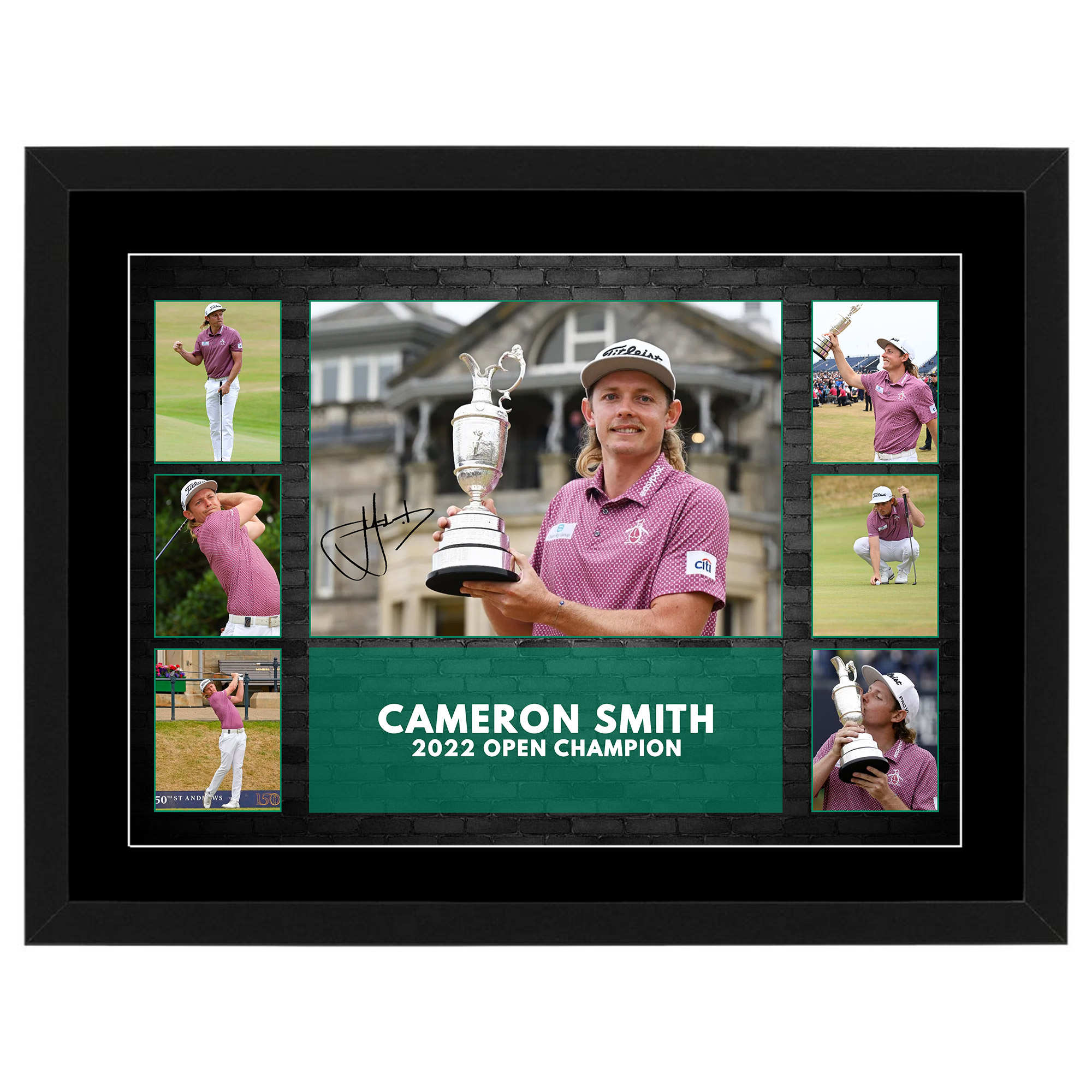 Golf – Cameron Smith 2022 Open Champion Framed Pre Print