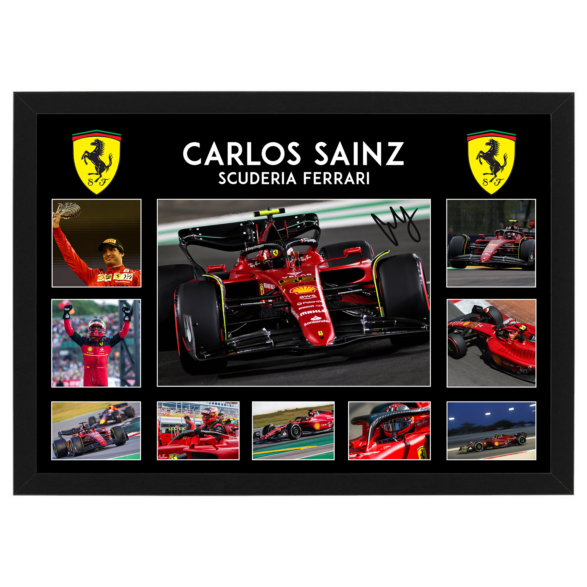 Formula 1 – Carlos Sainz Ferrari Framed Large Photo Collage