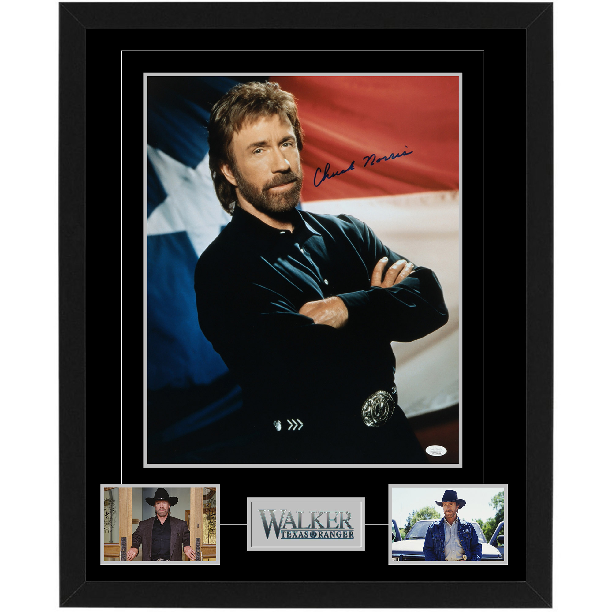 Chuck Norris Signed Framed 16x20 Walker Texas Ranger Photo JSA