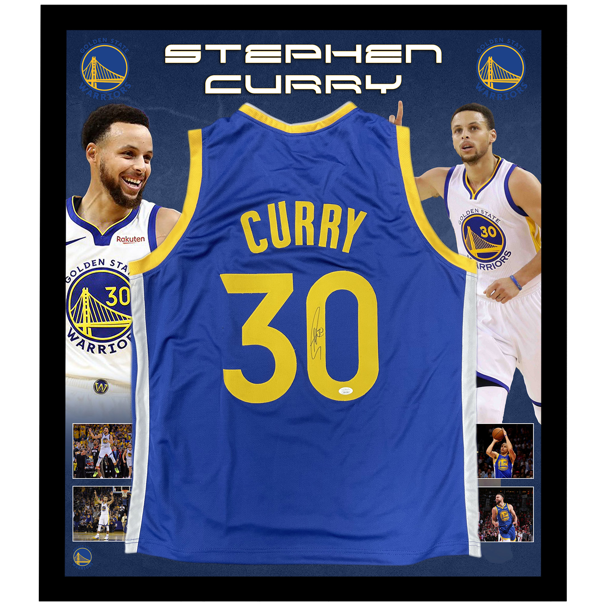 Basketball – Stephen Curry Signed & Framed Golden State War...