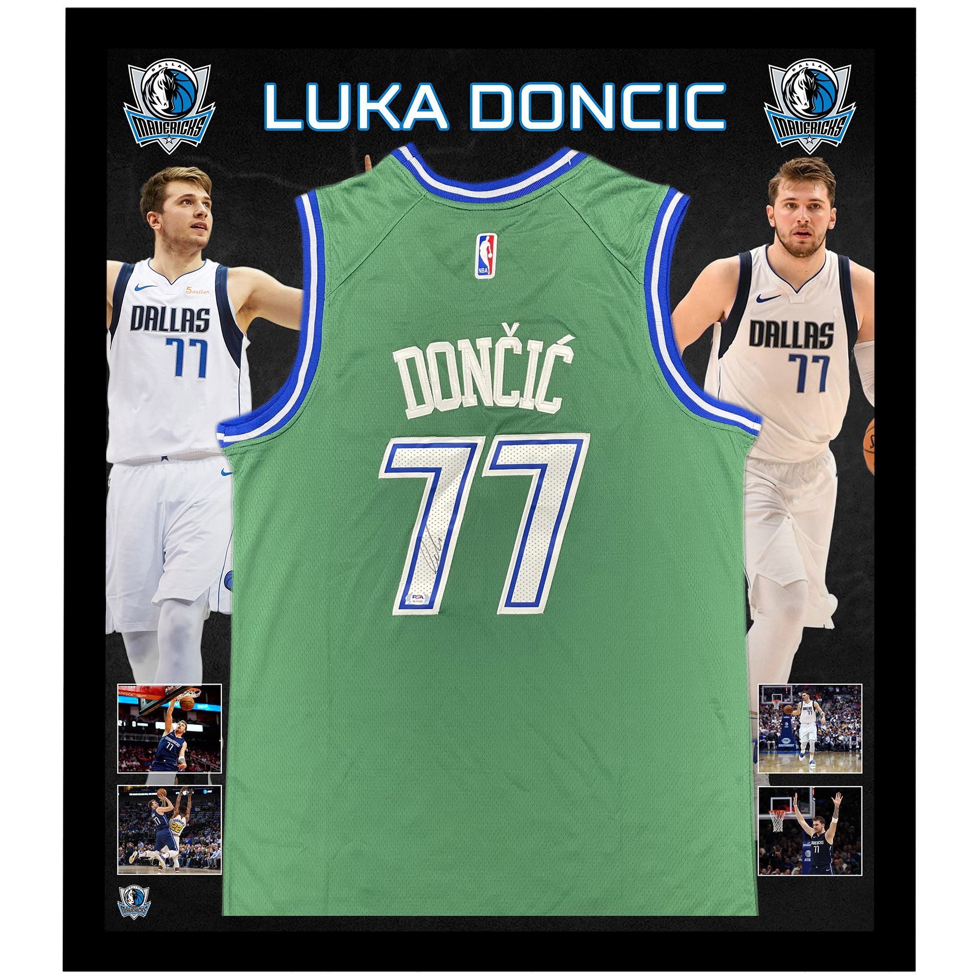 Basketball – Luka Doncic Signed & Framed Dallas Mavericks G...