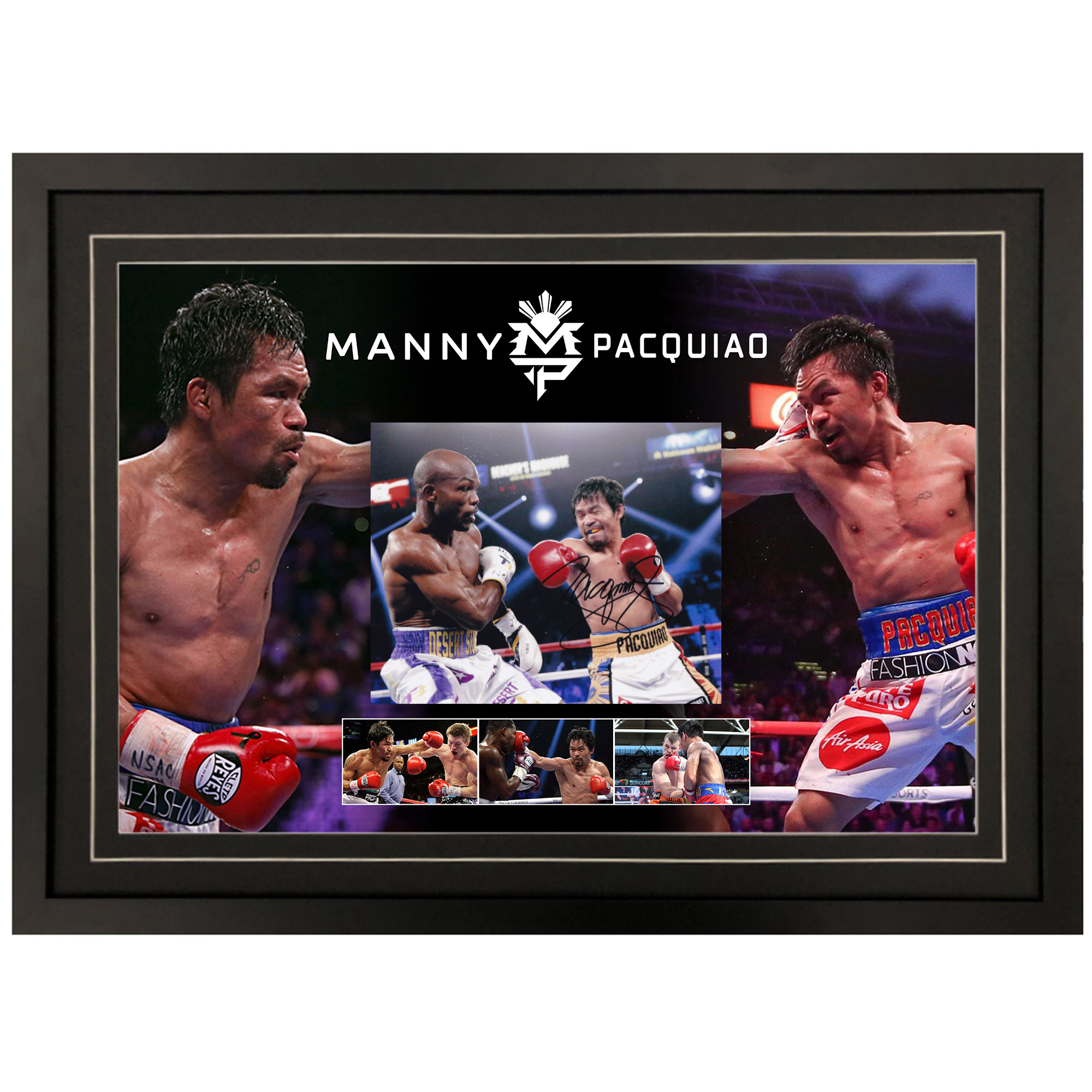 Boxing – Manny Pacquiao Signed & Framed Lancscape Photo Dis...