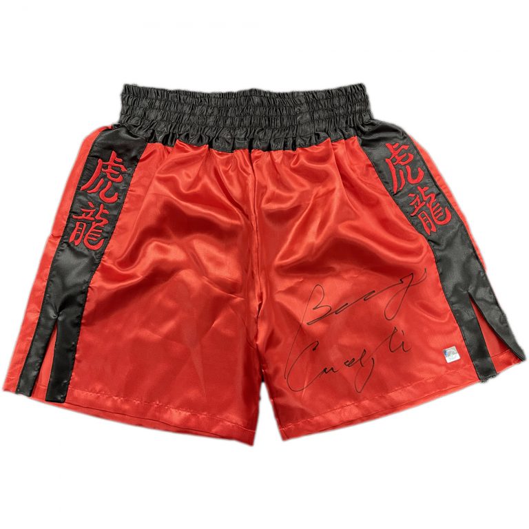 Bolo Yeung - Signed & Framed Red Bloodsport Trunks | Taylormade ...