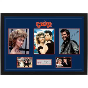 John Travolta & Olivia Newton-John - Signed & Framed Grease Photograph Collage (Photo #3)