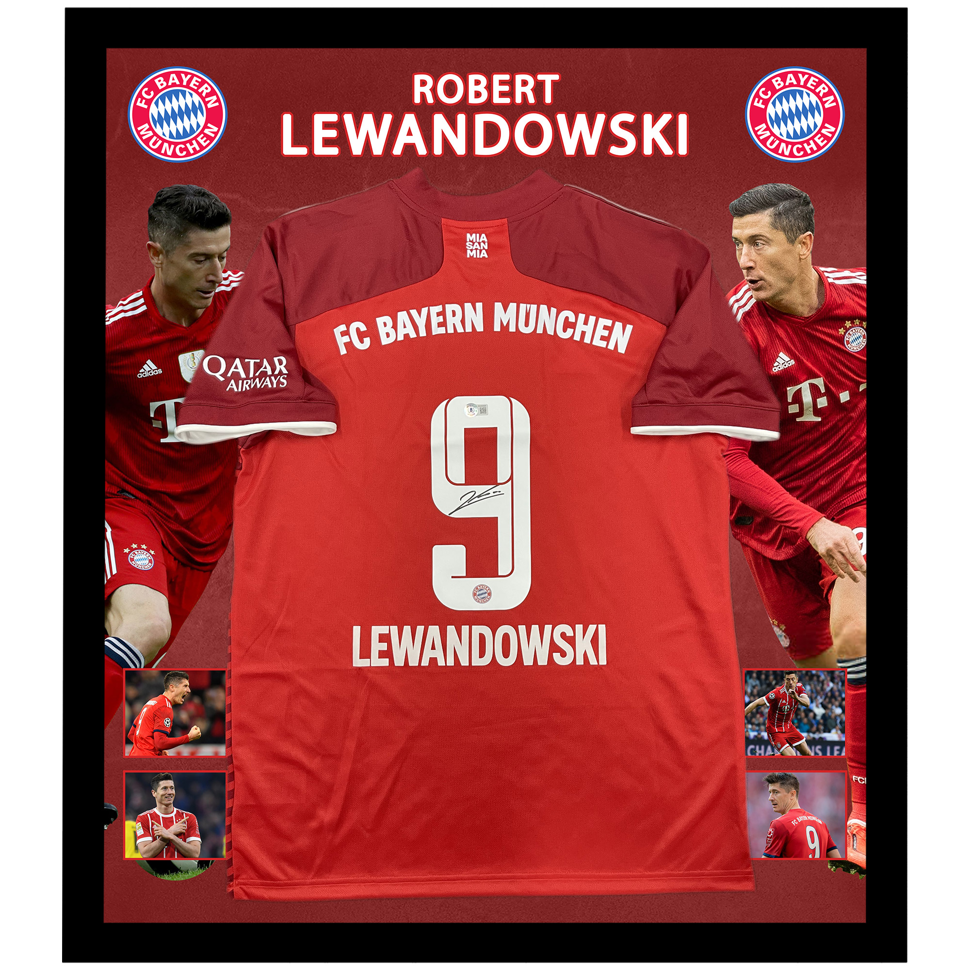 Soccer – Robert Lewandowski Signed & Framed FC Bayern Munich Je...