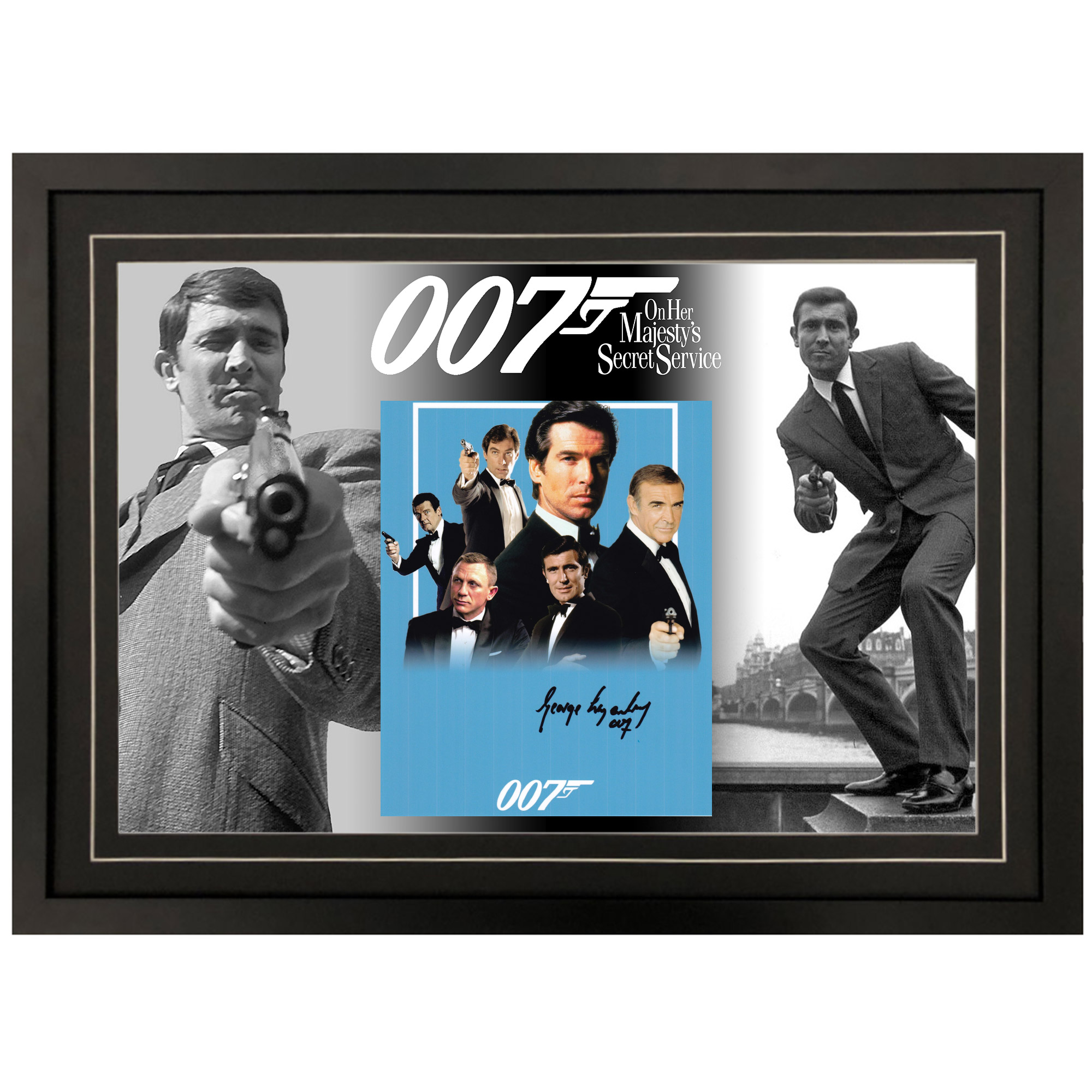 George Lazenby – “James Bond” Signed & Framed 8...