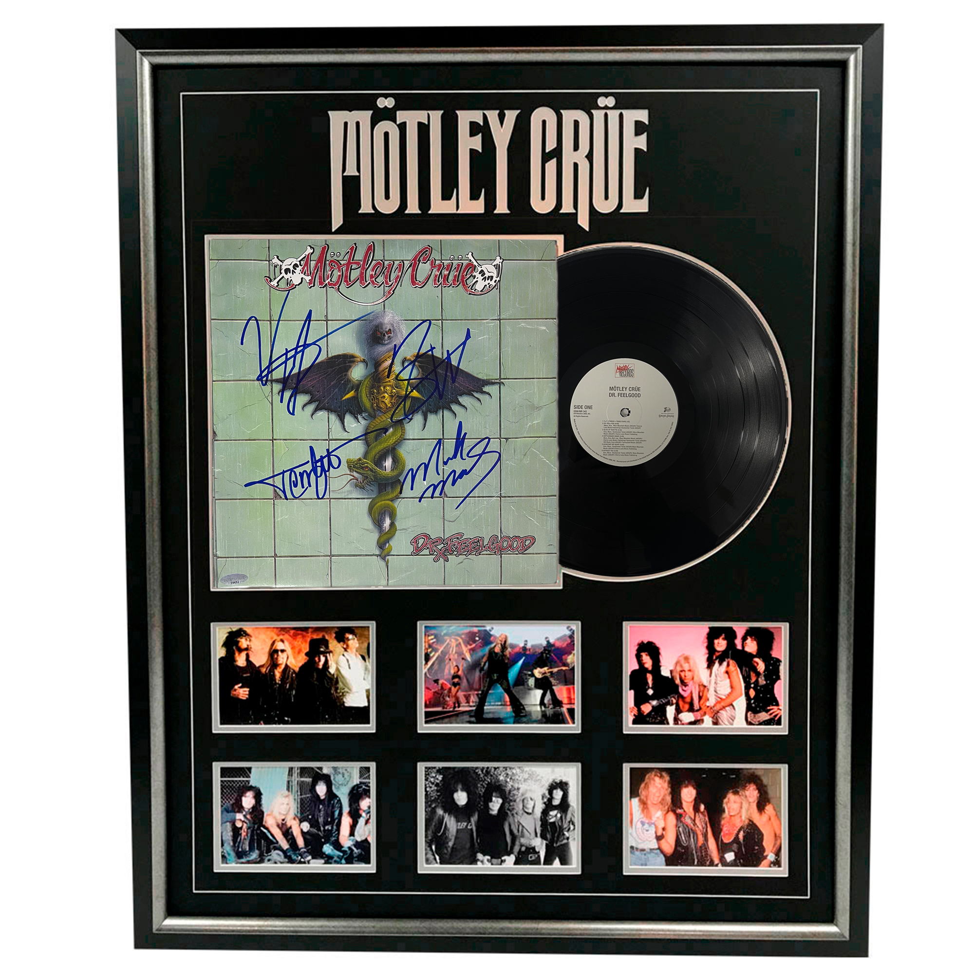 Music – Motley Crue – Dr Feelgood Signed & Framed Alb...