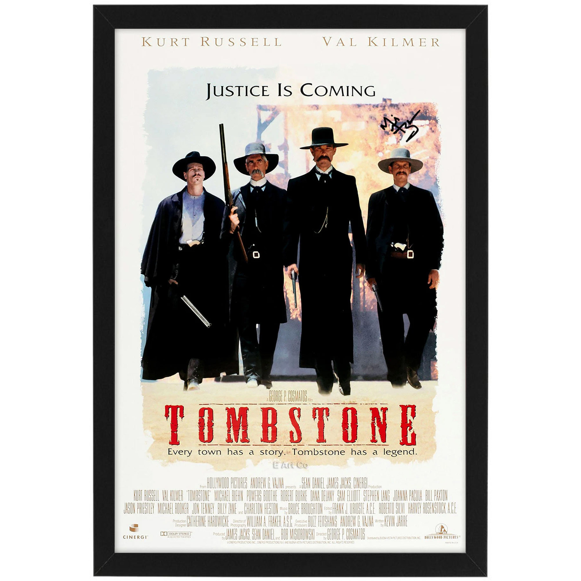 Michael Biehn – Signed & Framed Tombstone Movie Poster