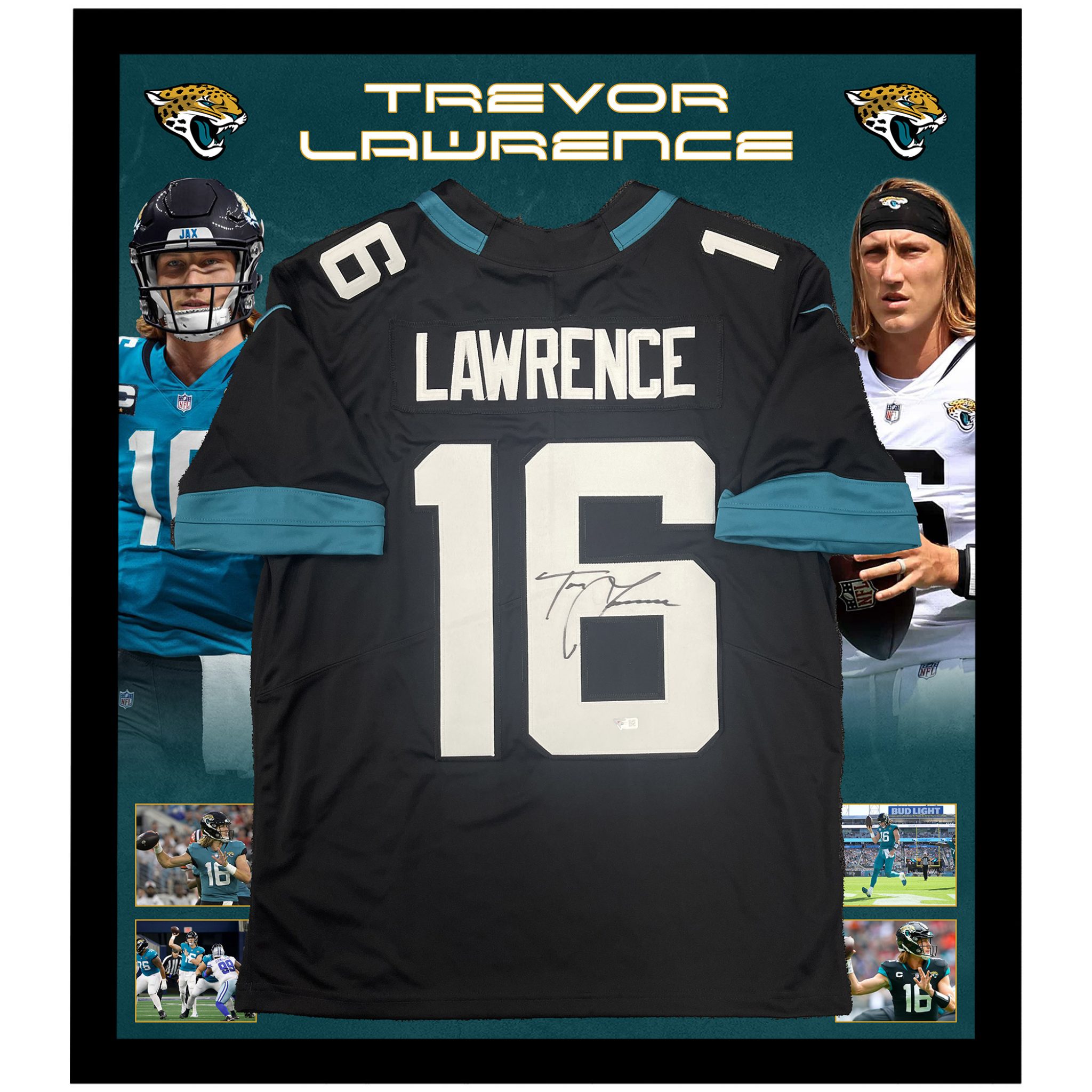 NFL – TREVOR LAWRENCE Jacksonville Jaguars Signed & Framed Nike Jersey ...