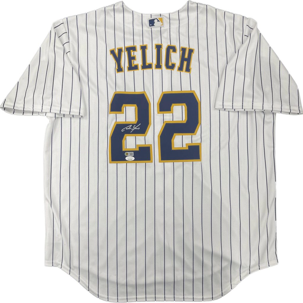 Baseball - Christian Yelich Signed & Framed Milwaukee Brewers Baseball  Jersey (JSA & Yelich COA), Taylormade Memorabilia