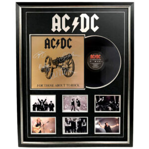 Music - ACDC - For Those About To Rock Signed & Framed Album
