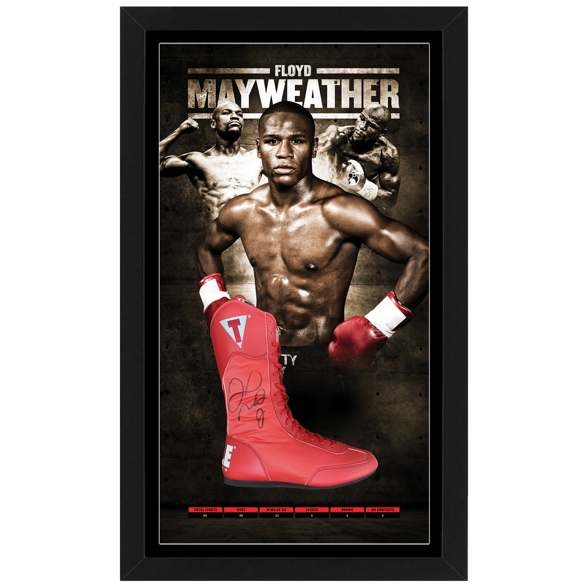 Boxing – Floyd Mayweather Signed & Framed Boxing Shoe (Beck...