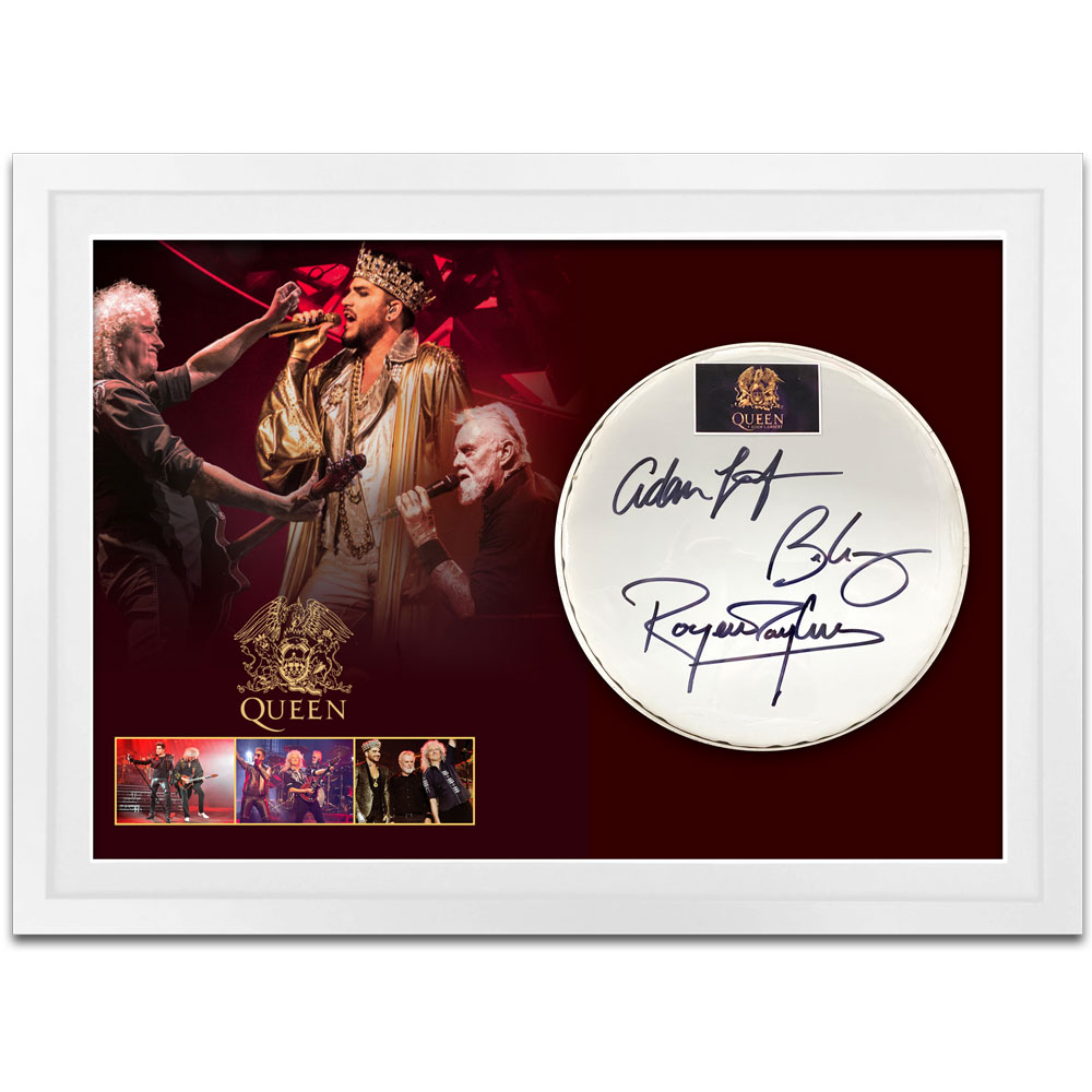 Queen – Signed & Framed Drumskin