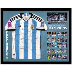 Argentina 2022 FIFA World Cup Champions Signed & Framed Jersey