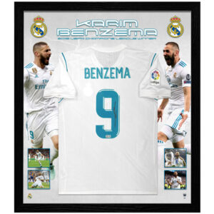 Soccer – Karim Benzema Signed & Framed 2108 UEFA Champ Real Madrid Jersey (Beckett)