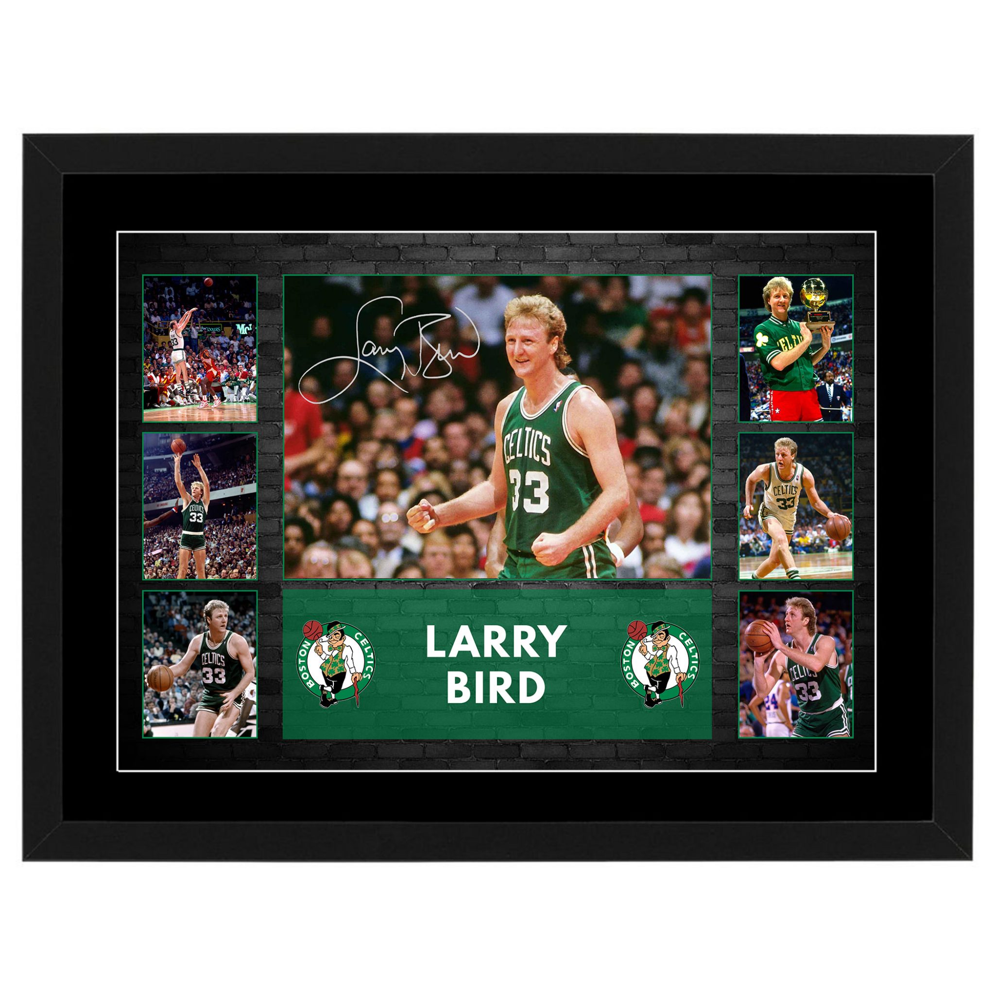 Basketball - Larry Bird Boston Celtics Framed Pre Print 