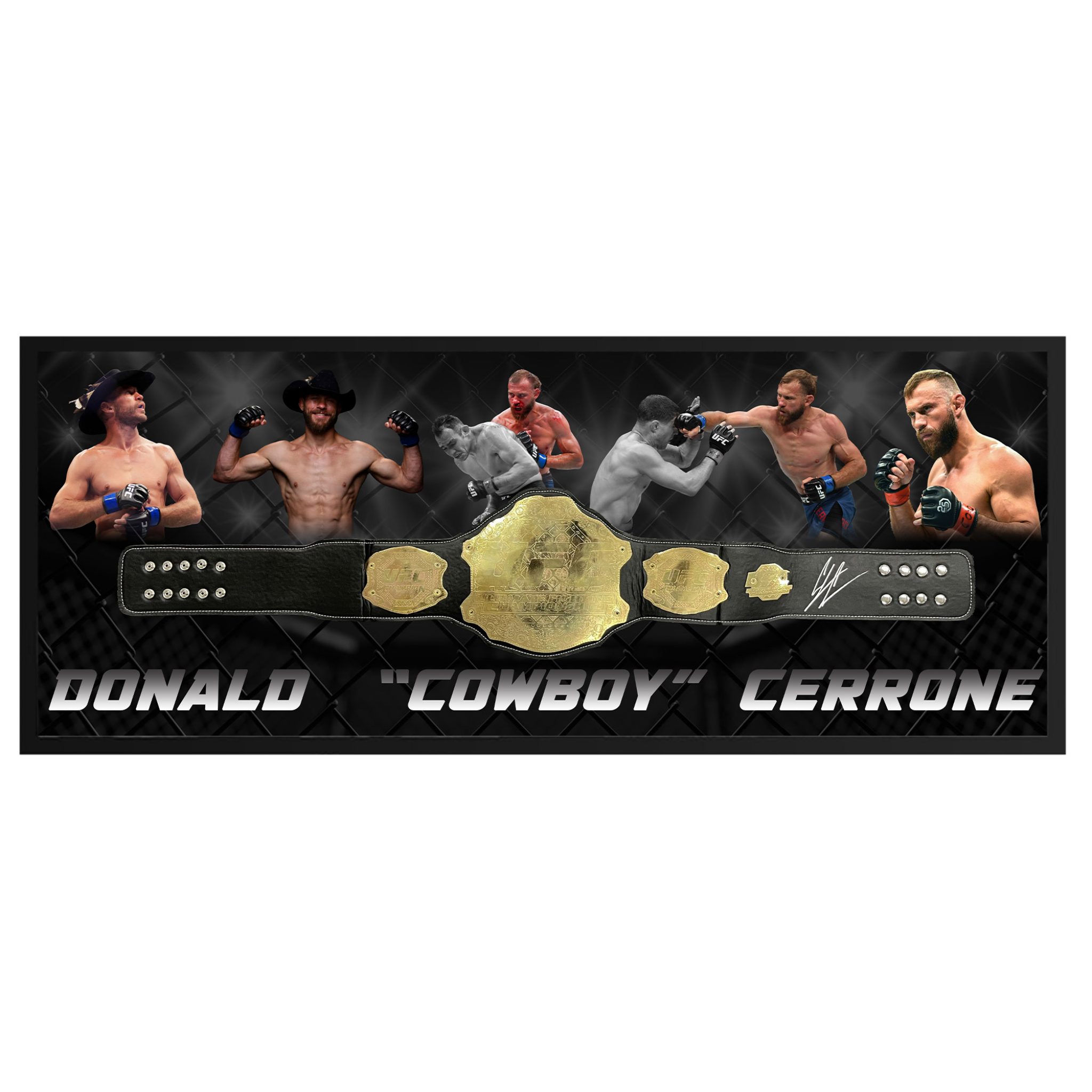 UFC Donald "Cowboy" Cerrone Signed & Framed Belt Taylormade