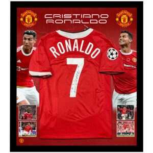 Soccer – Cristiano Ronaldo Signed & Framed Manchester United 2021-22 Jersey