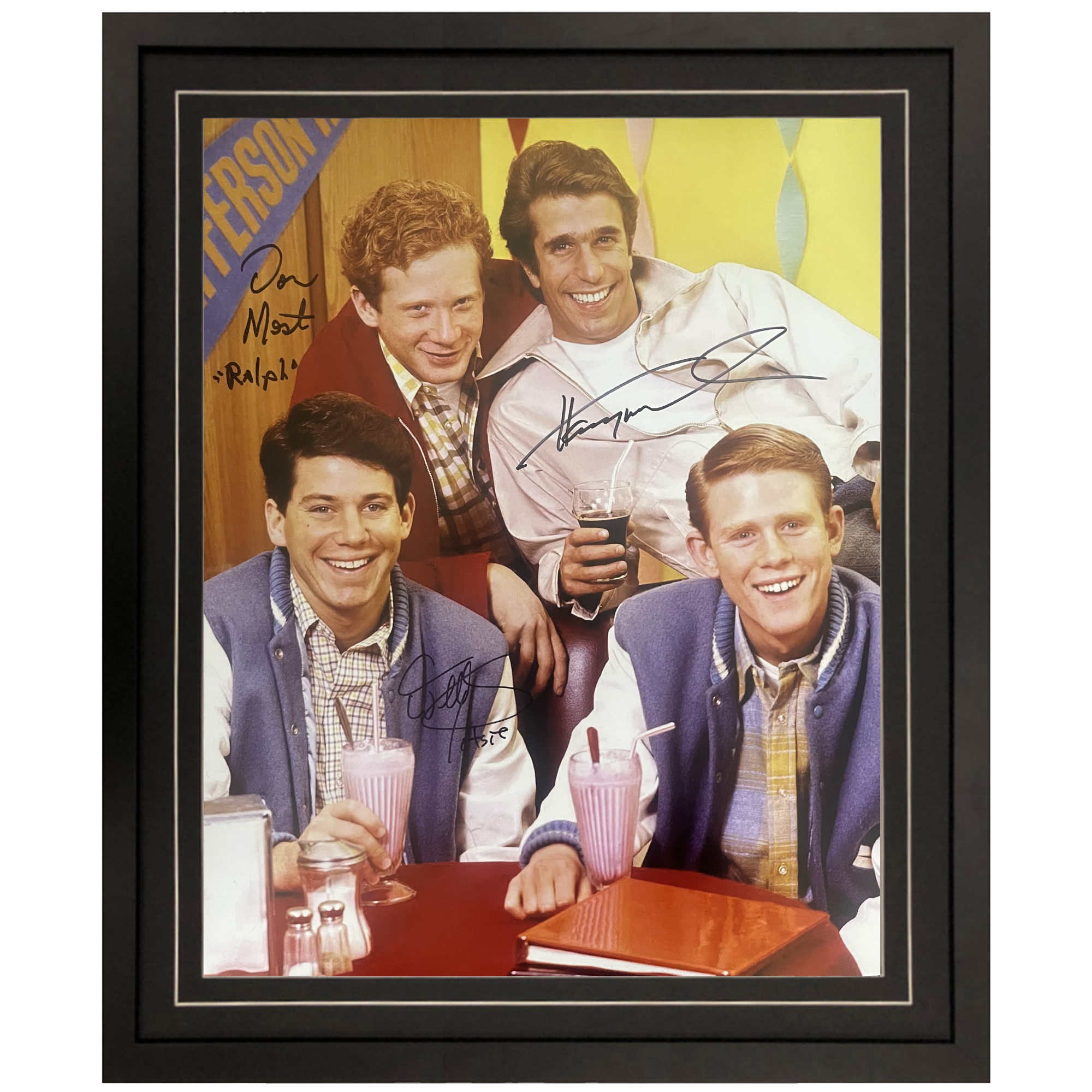 Happy Days – Cast Signed & Framed 16×20 Photo Display