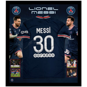 Soccer – Lionel Messi Signed & Framed PSG Jersey