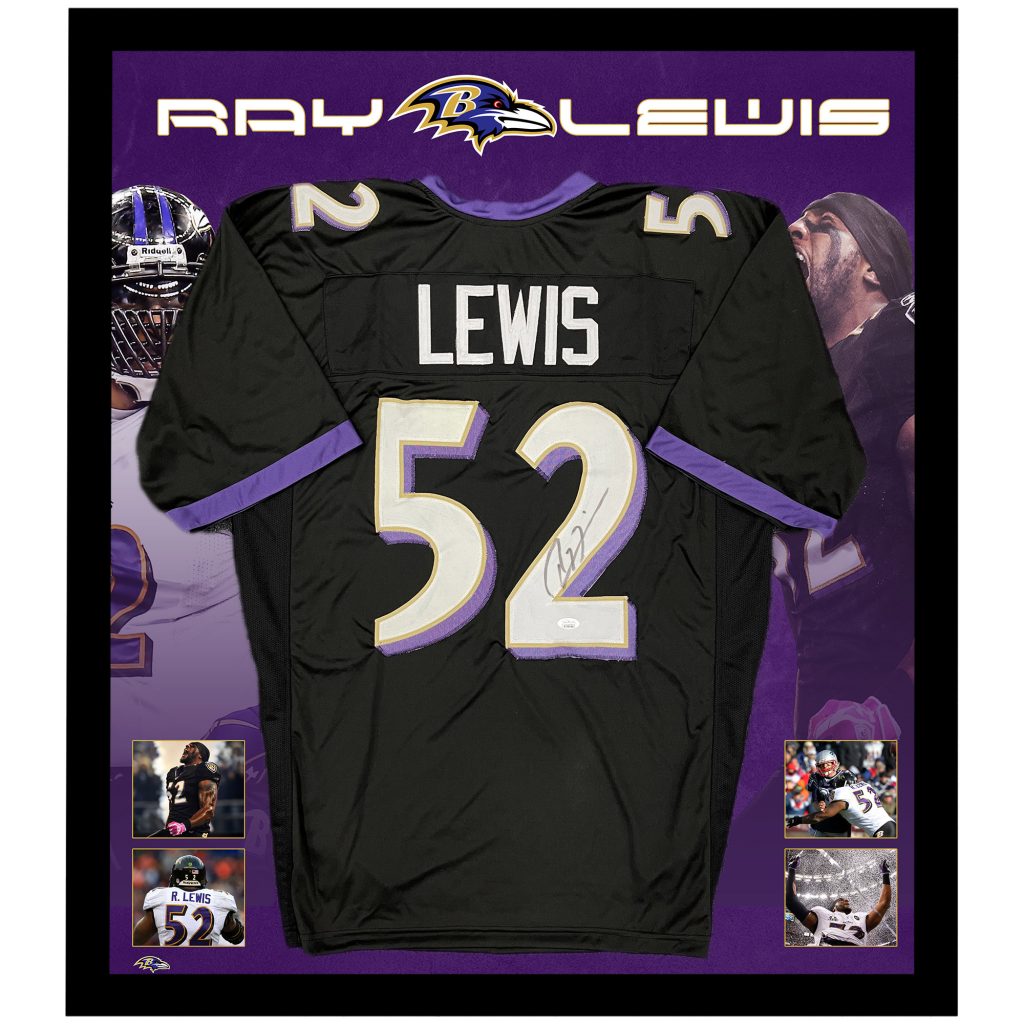 NFL – Ray Lewis Signed & Framed Baltimore Ravens Jersey (JSA COA), Taylormade Memorabilia