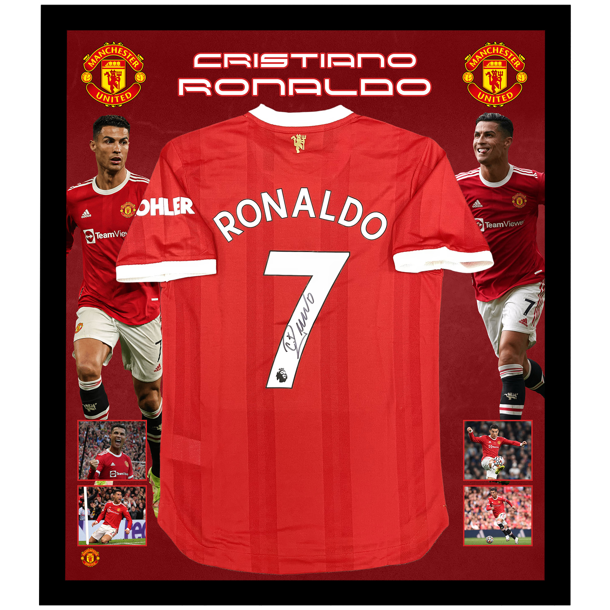 Soccer – Cristiano Ronaldo Signed & Framed Manchester United 20...