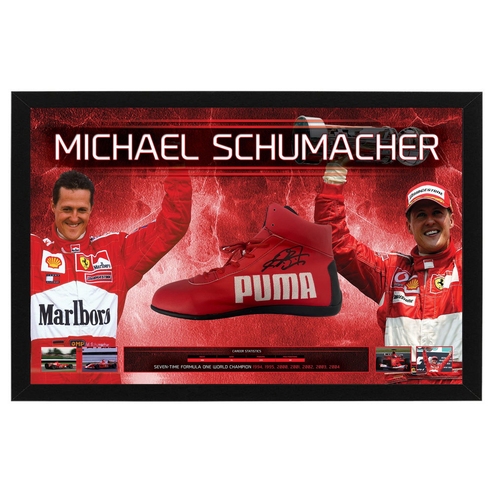 Motorsport – Michael Schumacher Signed & Framed Race Shoe