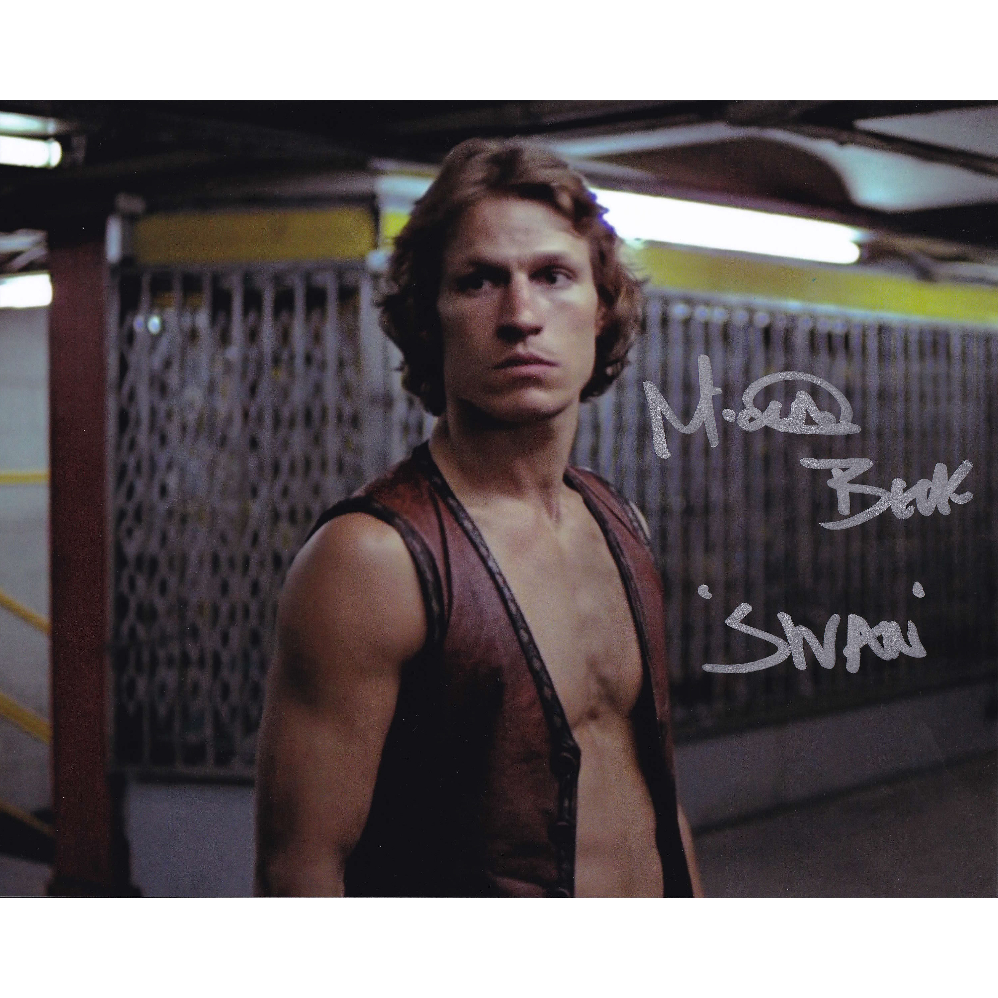 LOT:2229  The Warriors (1979) Michael Beck 'Swan' signature screen