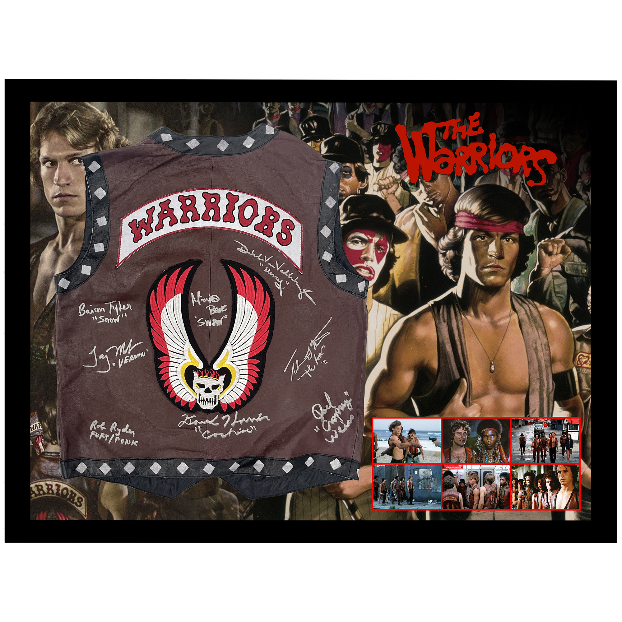 The Warriors Movie Vest signed by 8 cast + Designer, PSA