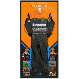 DANIEL RICCIARDO McLaren F1 Team Signed & Framed Full Size Formula One Race Suit