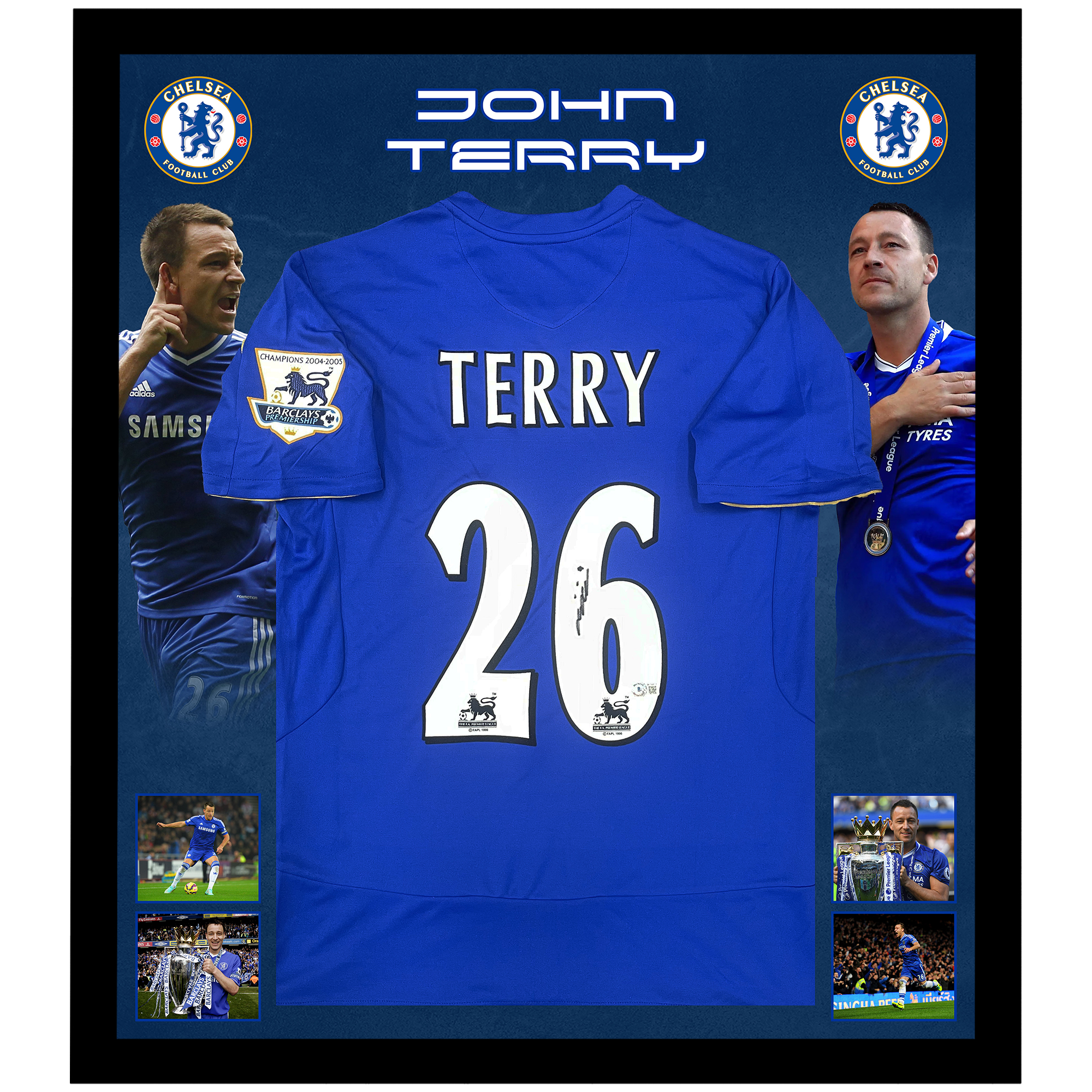 Soccer – John Terry Signed & Framed Chelsea Jersey (Beckett COA...