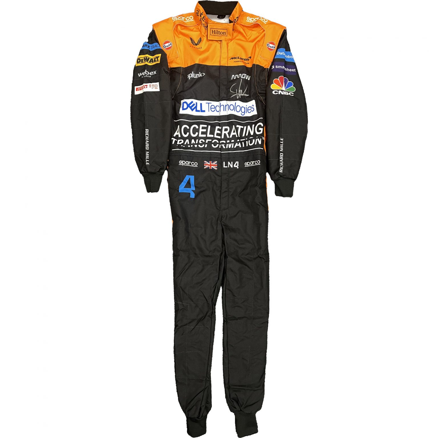 LANDO NORRIS McLaren F1 Team Signed & Framed Full Size Formula One Race