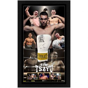 Boxing - Tim Tszyu Signed & Framed White Everlast Boxing Glove