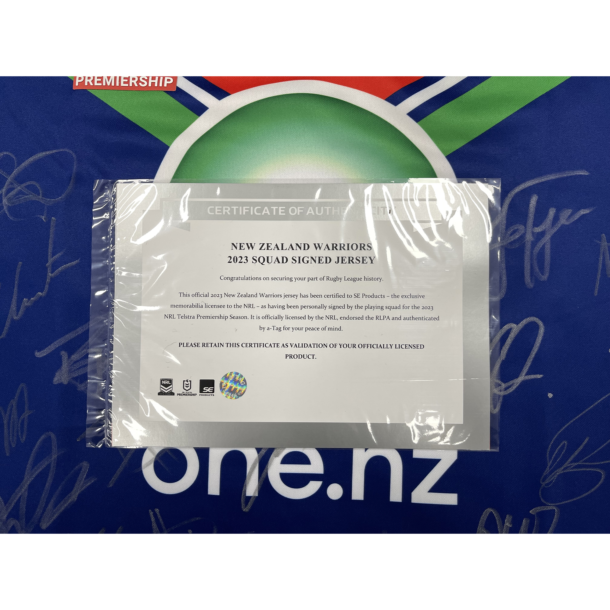 New Zealand Warriors Football Club 2023 NRL Official Team Signed Guern – HT  Framing & Memorabilia