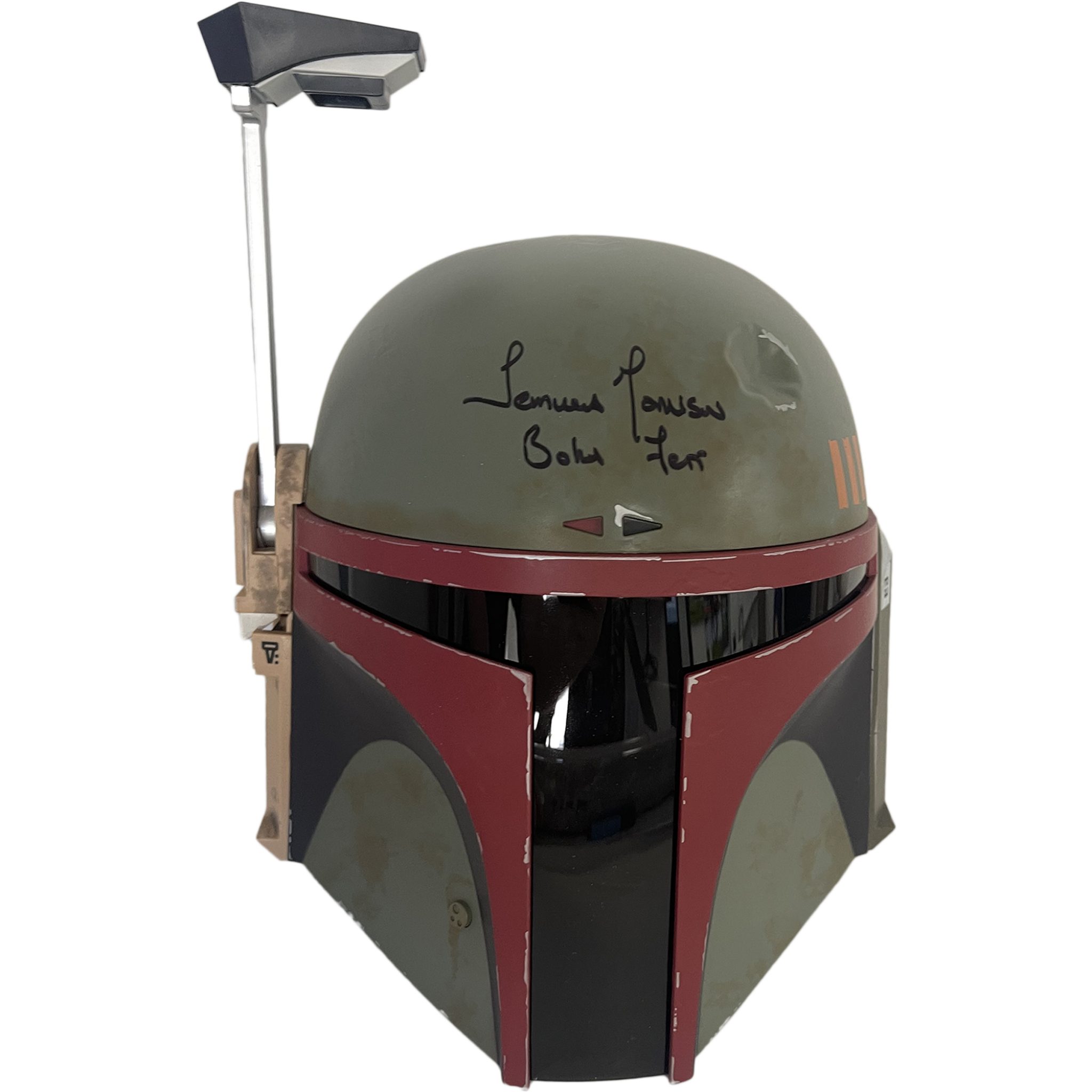 Temuera Morrison Signed Boba Fett Helmet Taylormade Memorabilia