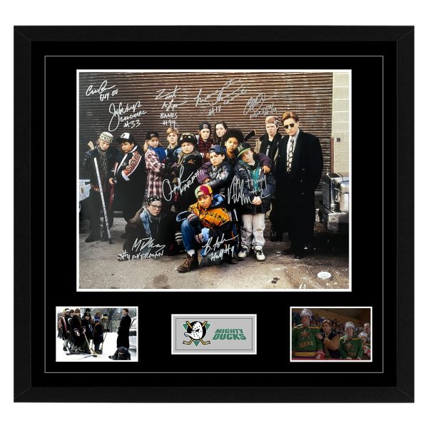 The Mighty Ducks 16x20 Photo Cast-Signed by (9) with Brandon