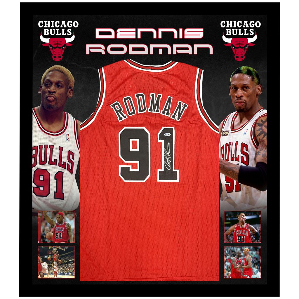 Dennis Rodman Signed Authentic Chicago Bulls Jersey Beckett 