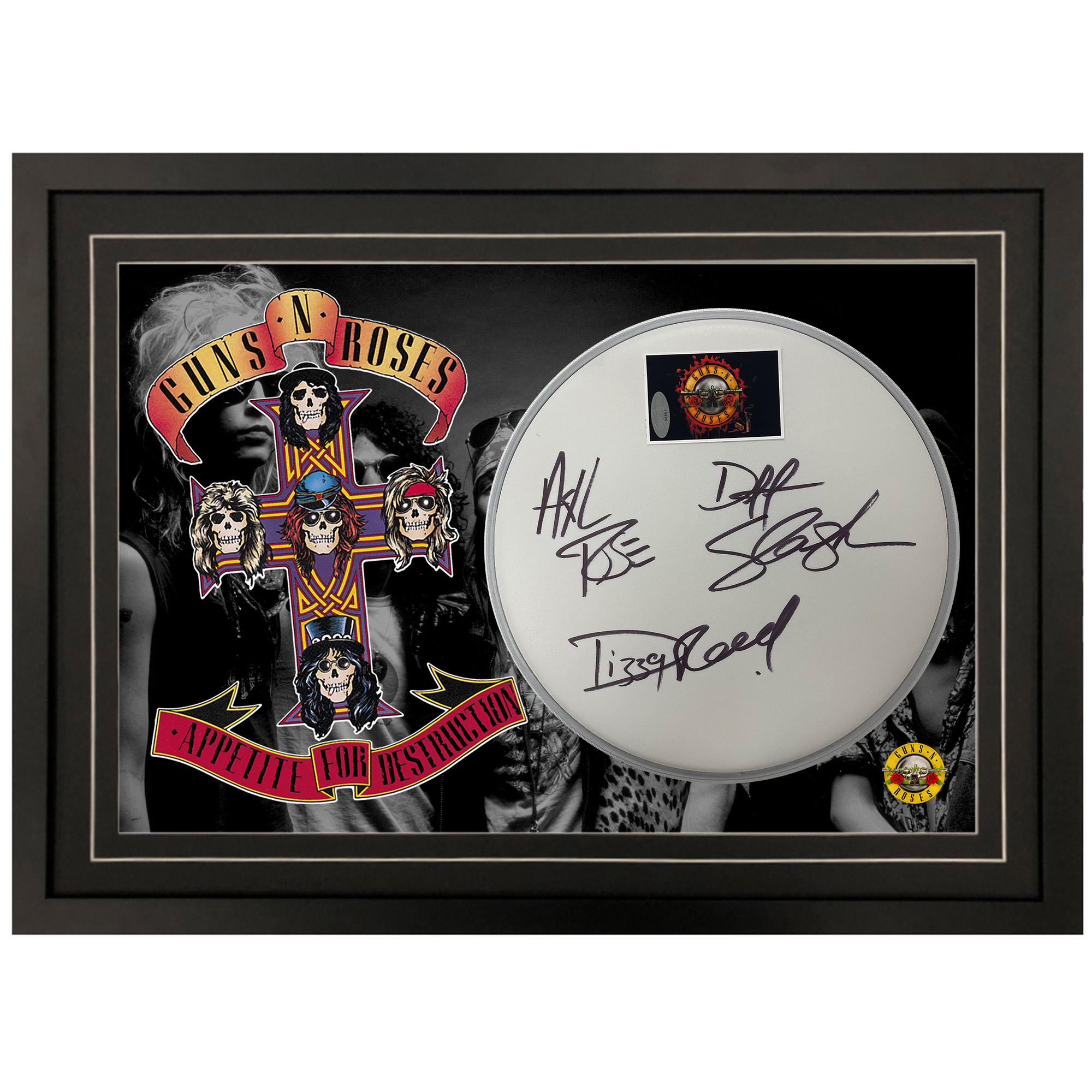 Guns N Roses – Signed & Framed Drumskin #35851