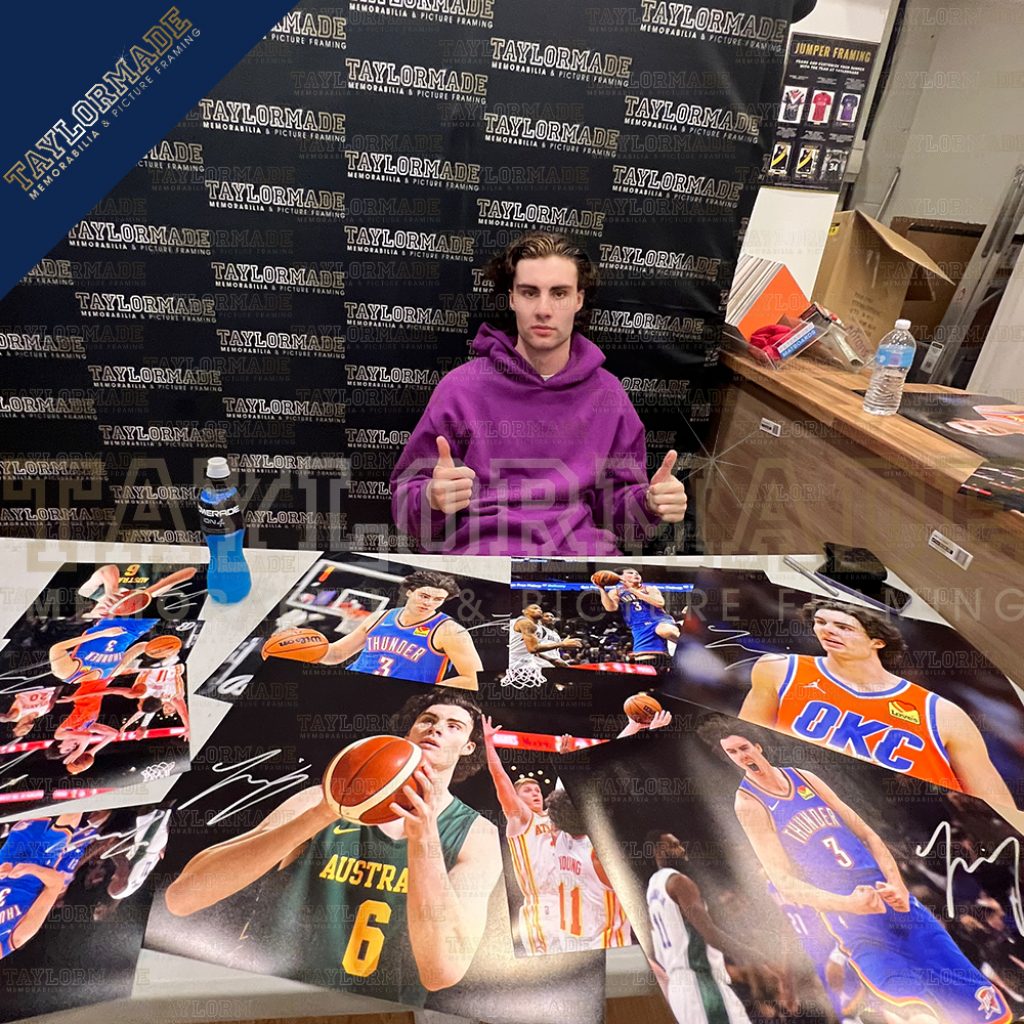Basketball - Josh Giddey Signed & Framed Adelaide 36ers NBL Jersey, Taylormade Memorabilia