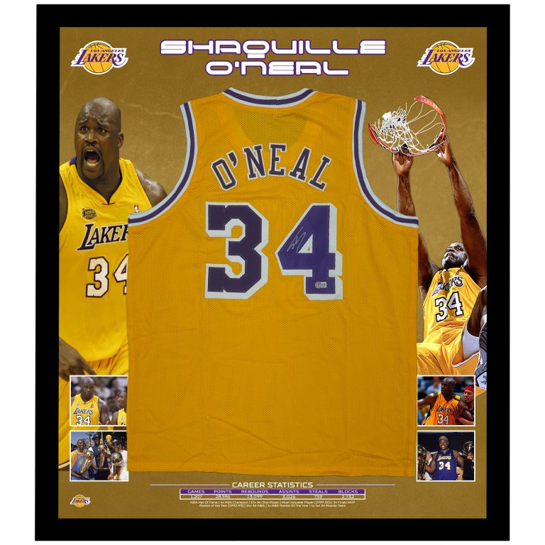 Basketball - Shaquille O'Neal Signed & Framed Lakers Jersey (JSA COA ...