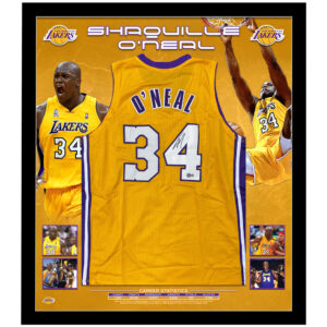 Basketball - Shaquille O'Neal Signed & Framed Lakers Jersey (Beckett)
