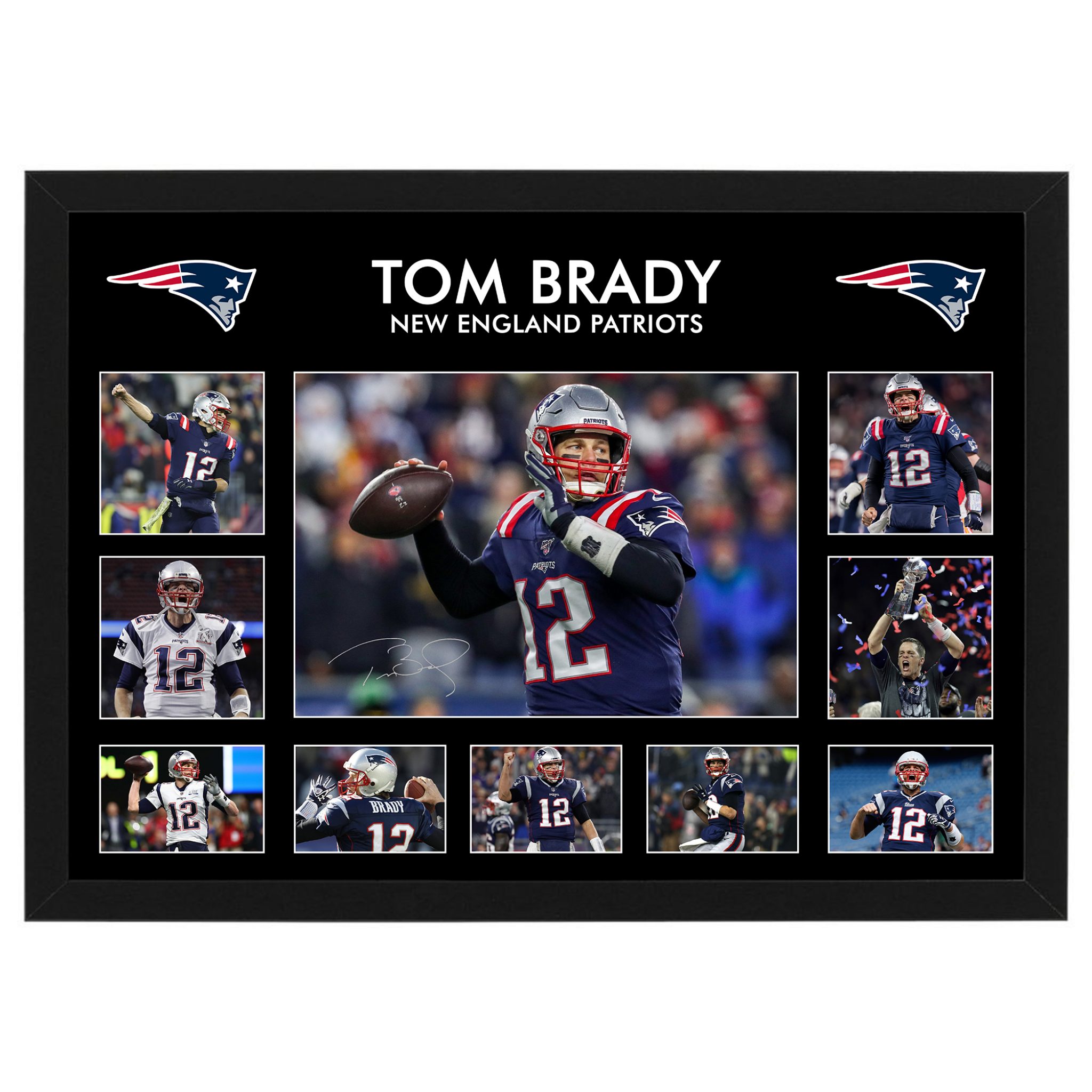 NFL - Tom Brady New England Patriots Framed Large Photo Collage ...