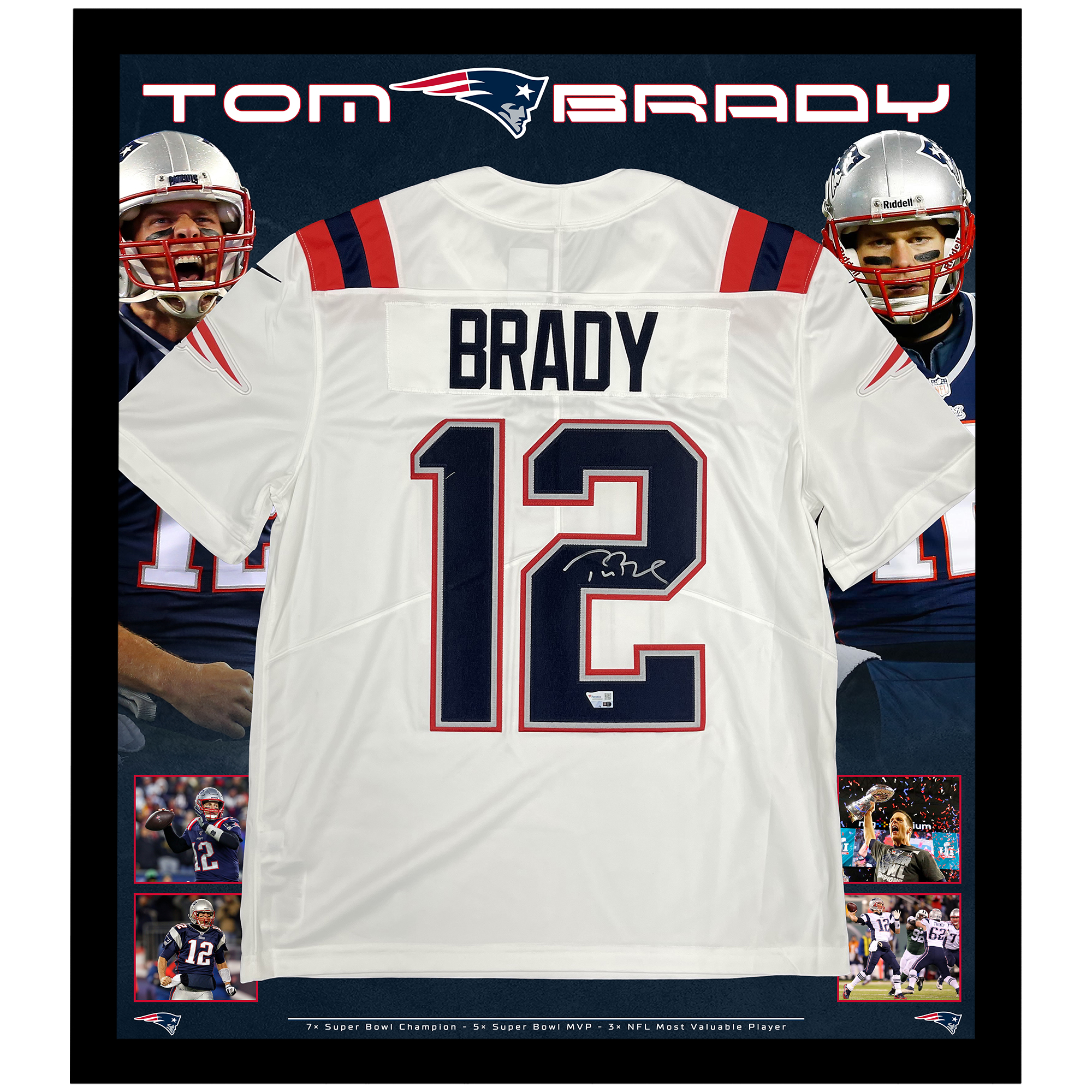 NFL – Tom Brady Signed & Framed New England Patriots Jersey (Fa...