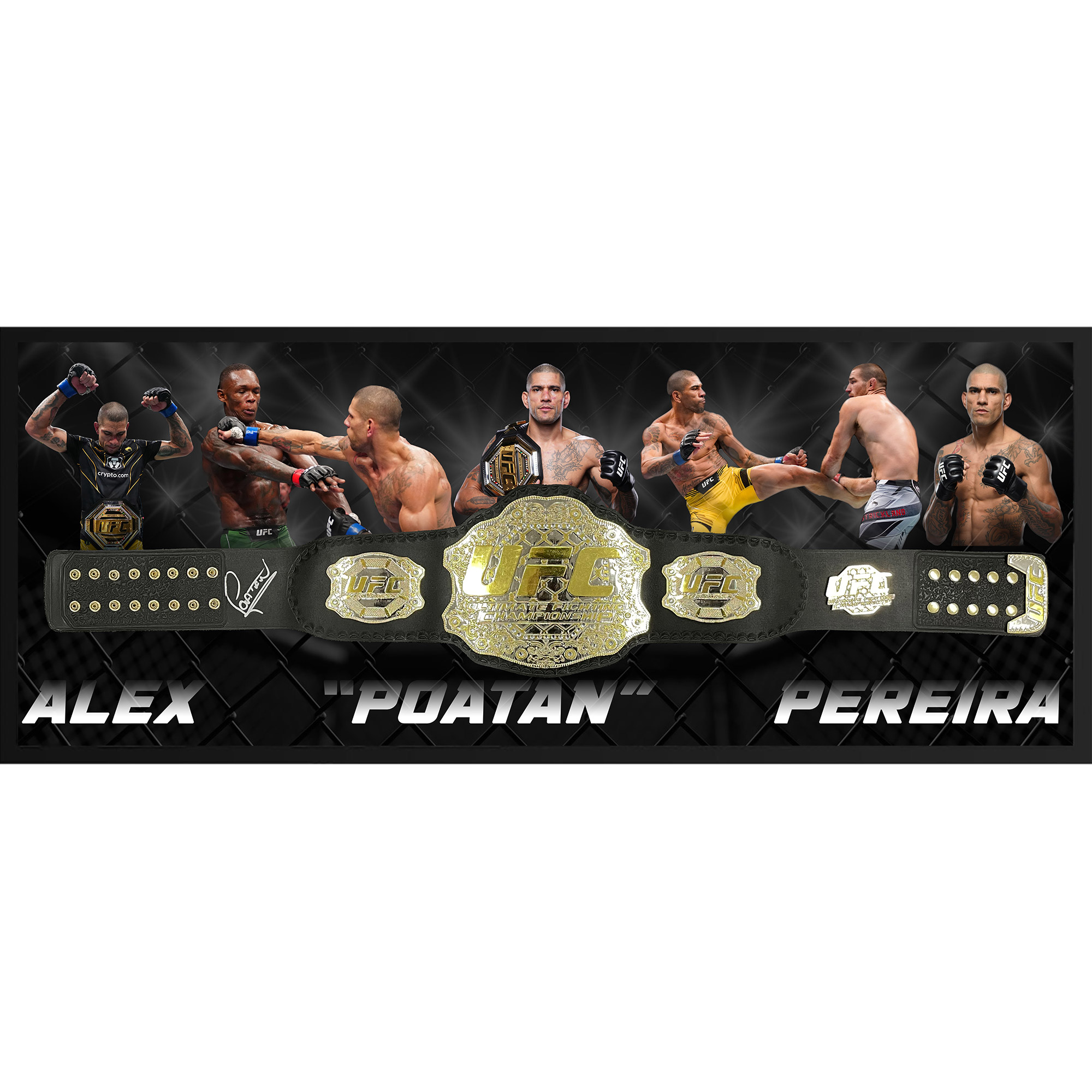 UFC – Alex Pereira Signed & Framed UFC Belt